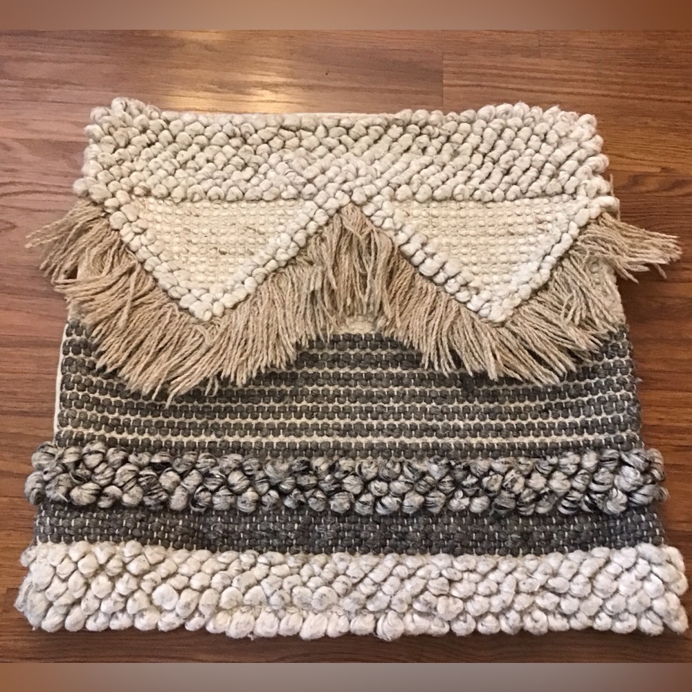 Wool Blend Heavy Texture Yarn Pillow Sham Cover